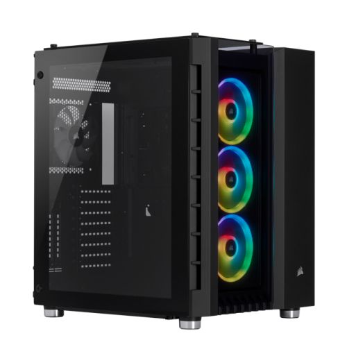 Corsair Crystal Series 680X RGB Gaming Case with Tempered Glass Window, E-ATX, Dual Chamber, 3 x LL120 RGB Fans